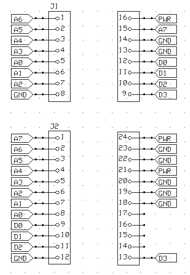 EPROM Adapter PCB Schematic