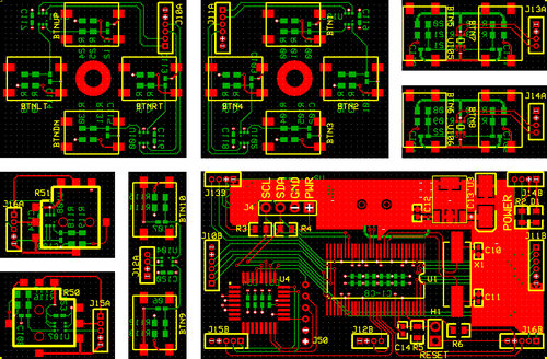 Game Controller PCB Combined Layers