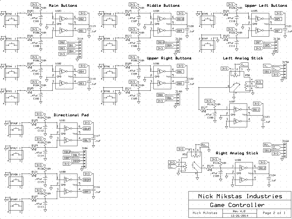 Game Controller Schematic Page 2