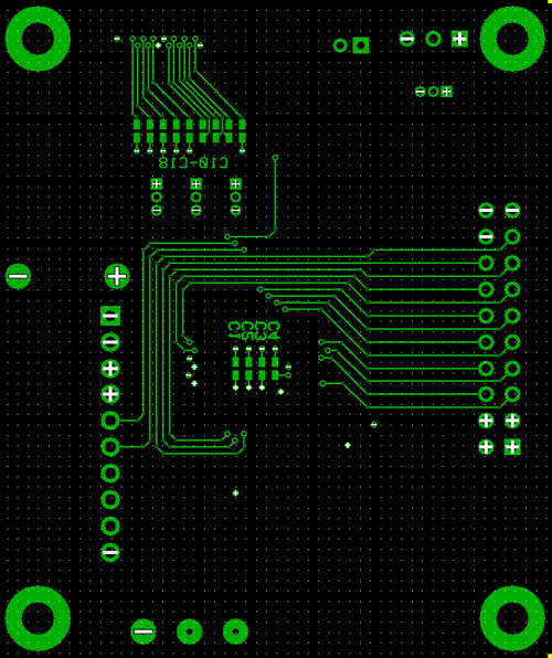 LCD Controller PCB Bottom Layer