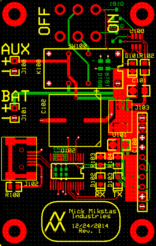 LCD Power PCB Top, Bottom and Silkscreen Layers